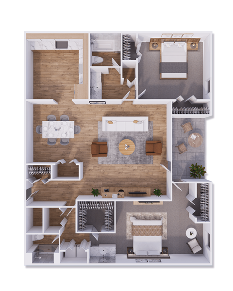 2 bed 2 bath 1132 square feet at Willow Creek, Kansas City, Missouri